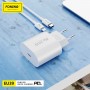 Incarcator retea 20W Foneng EU39  PD, cablu USB-C to Lightning inclus