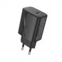Incarcator retea 20W Foneng EU65, port USB-C, cablu USB-C inclus, Negru