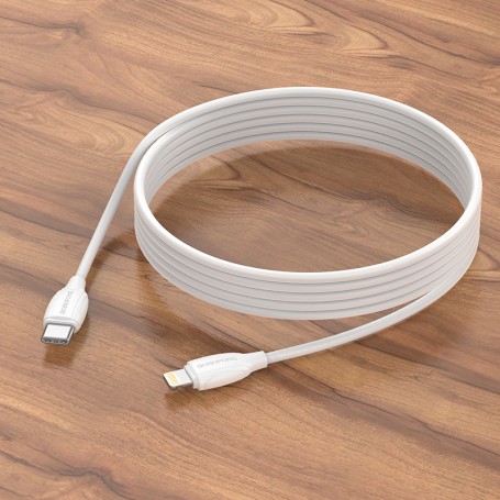 Cablu Incarcare Borofone BX51Triumph, USB-C la Lightning, 2.4A, 1m, Alb